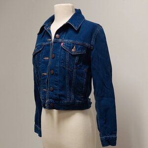Levi’s, Medium Wash, Blue Denim “Shrunken Trucker” 90's Jacket, Size S